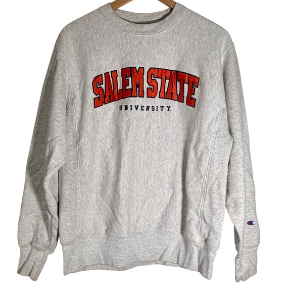 Champion Other - Champion Unisex Salem State Uni Reverse Weave Crewneck Sweatshirt Gray Medium